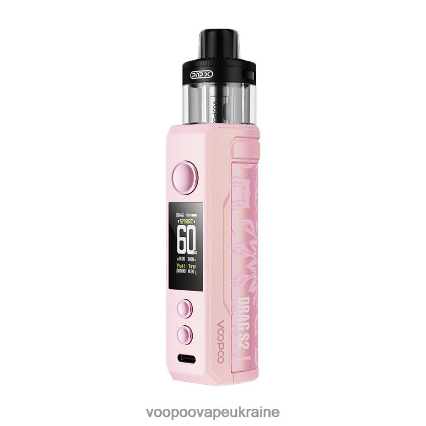 VOOPOO DRAG S2 набір pod mod світитися рожевим | Вейп VOOPOO Drag PDH28V259